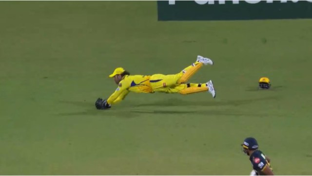 IPL 2024: MS Dhoni catch vs Gujarat Titans