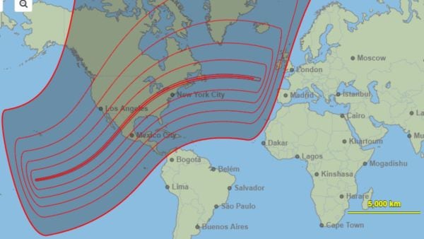 The eclipse's path. (Image credit: In the Sky)