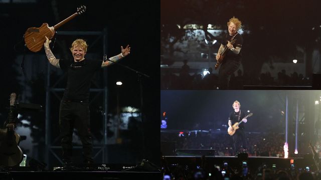 Ed Sheeran performs at a live concert in Mumbai