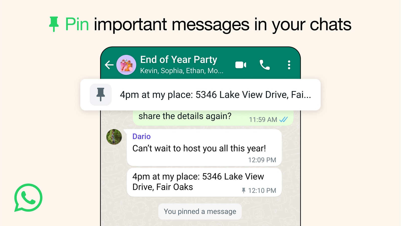 Now WhatsApp users can pin more messages in each chat