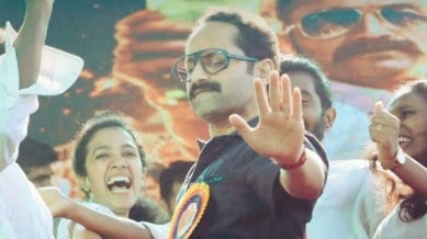 Fahadh Faasil dancing at the college for Aavesham promotions