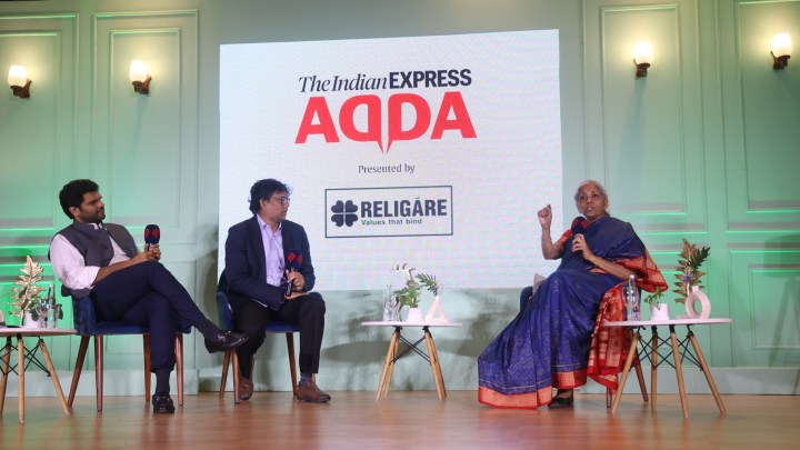 Nirmala Sitharaman, Nirmala Sitharaman express adda, Nirmala Sitharaman interview, Narendra Modi-led government, Nirmala Sitharaman on BJP, Nirmala Sitharaman on economy, Lok sabha elections, Lok sabha polls,