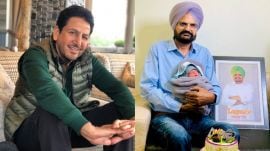 Gurdaas Maan meets Sidhu Moosewala's family after they welcome a baby boy