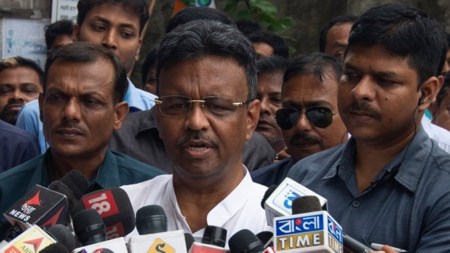 Kolkata mayor MCC violation, Firhad Hakim poll code violation, BJP moves EC, Election Commission, Model Code of Conduct, MCC violation, Garden Reach house collapse, indian express news