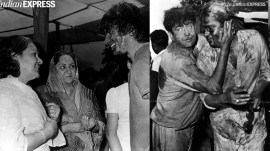 Raj Kapoor and Amitabh Bachchan's Holi parties. (Express Archive Phots)