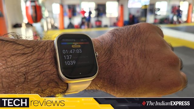 The Honor Choice smartwatch has a great screen and this image does not do it justice. (Sethu Pradeep / Express photo)