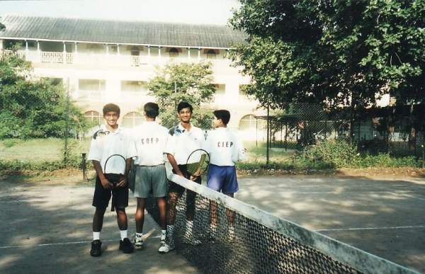 Amit is second from the right. 