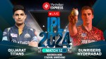 IPL 2024 Live Score: Get Gujarat Titans (GT) vs Sunrisers Hyderabad (SRH) Live Score Updates from Narendra Modi Stadium Ahmedabad.