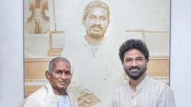 Ilaiyaraaja with DSP at the latter's studio