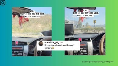 Video of laptop slipping out car window goes viral