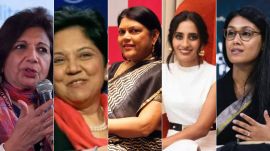 Roshni Nadar Malhotra, Vineeta Singh, Falguni Nayar, Kiran Mazumdar-Shaw, Indra Nooyi international women day