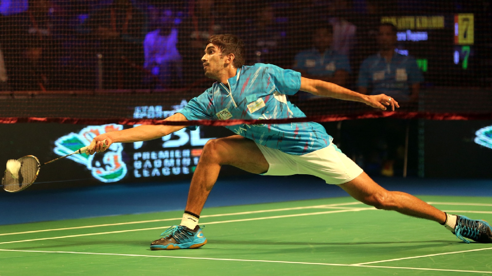 File image of Srikanth Kidambi in action at the Premier Badminton League Men's single match against Rajiv Ouseph of Delhi Acers, at Siri fort sports complex in New Delhi on Jan 8th 2016. Express photo by Ravi Kanojia.
