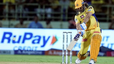 Chennai Super Kings' batter Mahendra Singh Dhoni plays a shot during the IPL 2024 cricket match between Chennai Super Kings and Delhi Capitals, at Dr Y.S. Rajasekhara Reddy ACA-VDCA Cricket Stadium, in Visakhapatnam, Sunday, March 31, 2024. (PTI Photo)