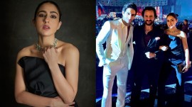 Sara Ali Khan attended the Jamnagar celebrations with her family.