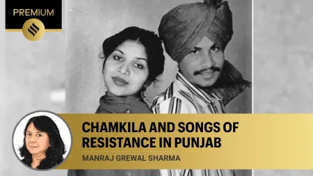 Amar Singh Chamkila (right) and his wife and co-singer Amarjot Kaur were shot dead by militants near Jalandhar in March 1988. (File Photo)