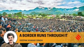 Members of Indigenous Tribal Leaders Forum (ITLF) take part in a protest rally as a mark of protest against the harrowing incident that occurred on May 4, in Churachandpur district, Manipur, Thursday, July 20, 2023. (PTI Photo)
