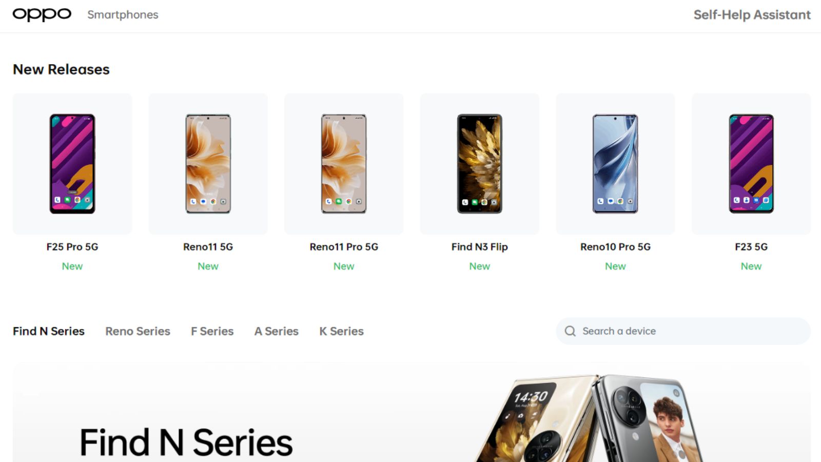 Oppo says its self-help assistant is aligned with "right to repair" initiatives. (Screenshot)
