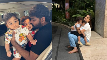 Pictures of Vignesh Shivan and Nayanthara with their sons