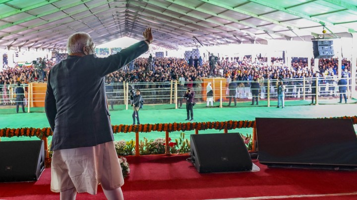 Packed stadium greets Modi at 1st rally since Article 370 scrapping