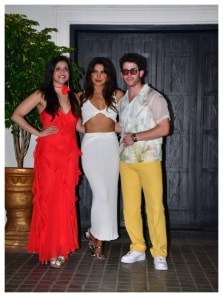 Priyanka Chopra-Nick Jonas attend Mannara’s birthday party