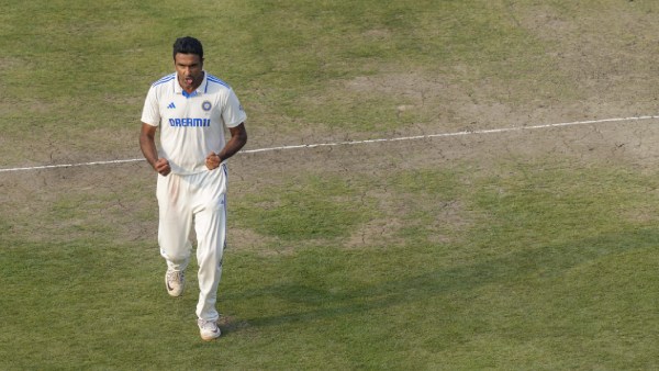 India's Ravichandran Ashwin celebrates the wicket of Ben Foakes during the third day of the fourth Test cricket match between India and England, at JSCA International Cricket Stadium, in Ranchi, Sunday, Feb. 25, 2024. (PTI Photo)
