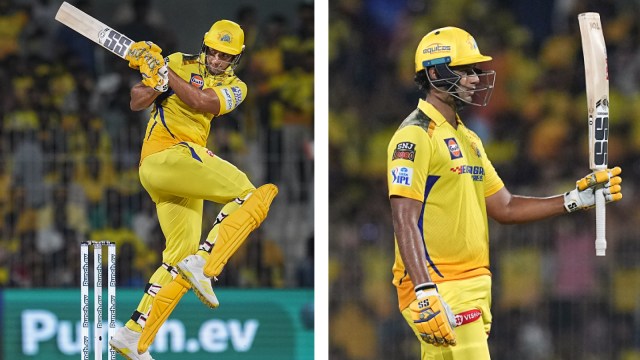 Chennai Super Kings' batter Shivam Dube plays a shot during the Indian Premier League (IPL) 2024 T20 cricket match between Chennai Super Kings and Gujarat Titans, at MA Chidambaram Stadium in Chennai, Tuesday, March 26, 2024. (PTI Photo)