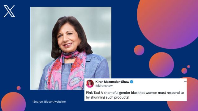 Kiran Mazumdar reacts to pink tax