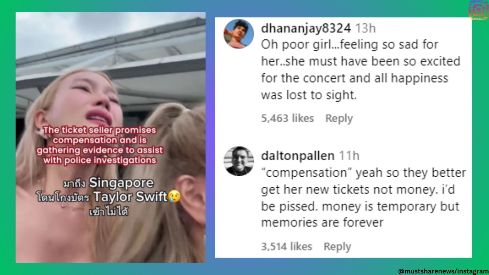 Thai Influencer Left Heartbroken After Falling Victim To Taylor Swift Concert Ticket Scam