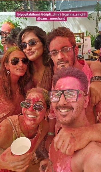 Tripti Dimri with friends- Holi 2024