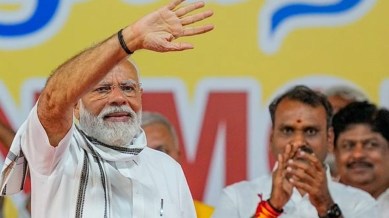 PM Modi in Tamil Nadu DMK govt managed media instead of floods