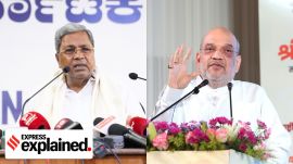 Karnataka Chief Minister Siddaramaiah and Union Home Minister Amit Shah.