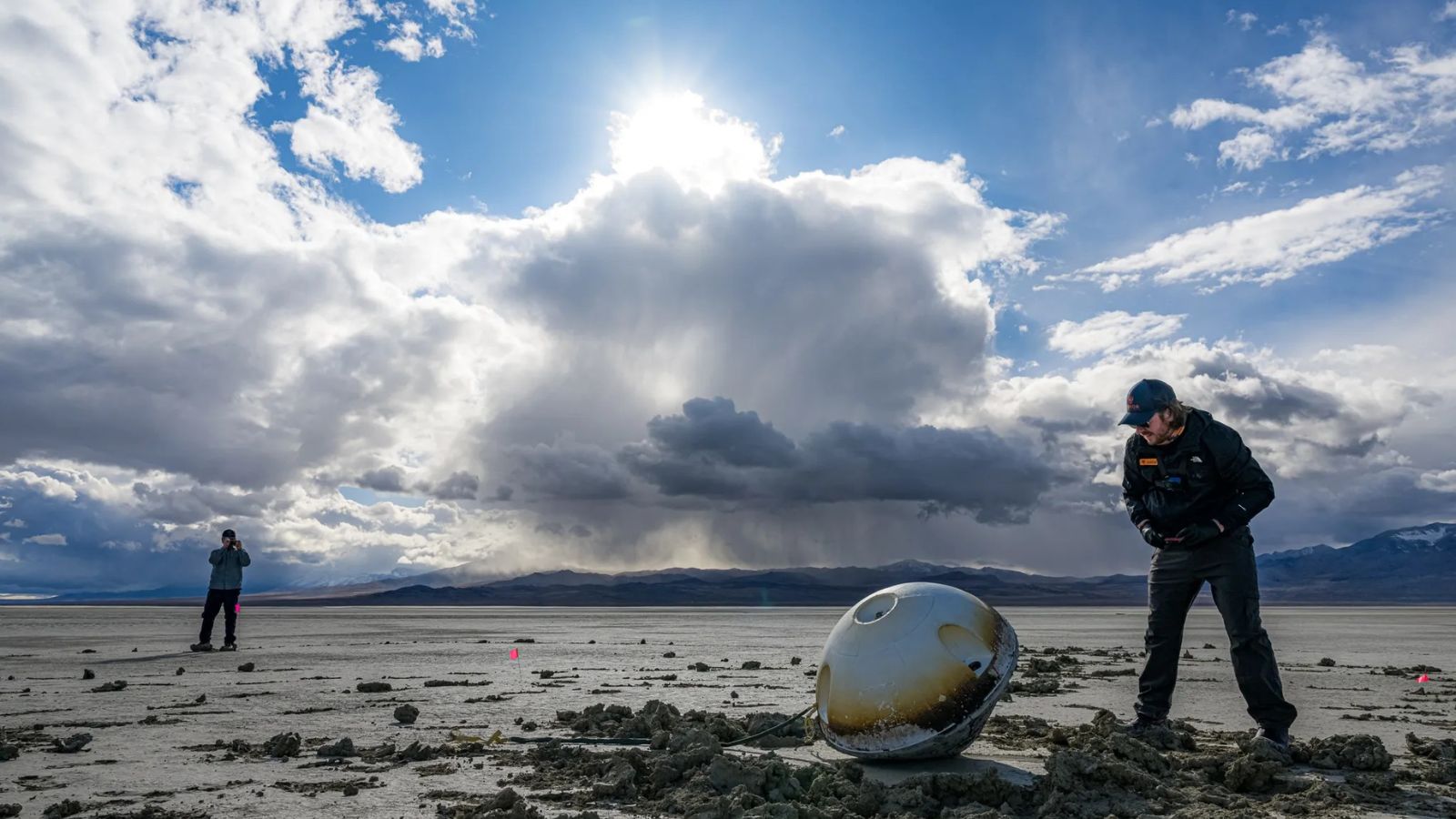 Varda's shipment came in from space in this heat-shielded enclosure. (NASA)