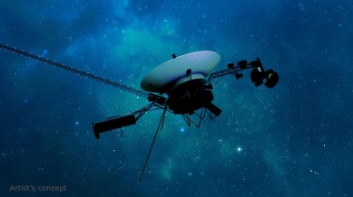 Artist's conception of NASA's Voyager 1 in space. (NASA)