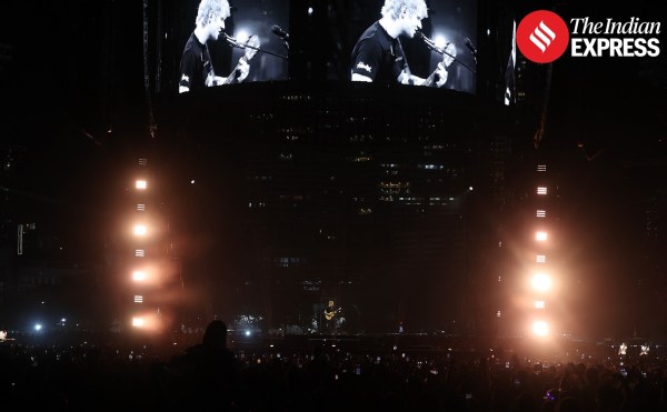 Ed Sheeran performs at the Mumbai concert 