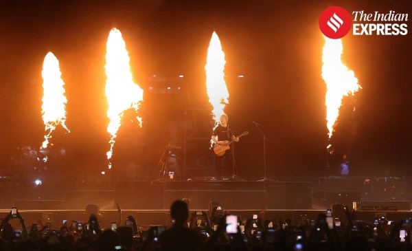 Ed Sheeran performs at the Mumbai concert 