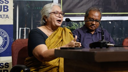 Sandeshkhali violence, Sandeshkhali fact finding report, sandeshkhali environmental damage, Activist Anuradha Talwar, actvists on Sandeshkhali incident, North 24 Parganas, Sandeshkhali unrest, Trinamool Congress, Shahjahan Sheikh arrest, Sandeshkhali land grab, women sexual harassment, indian express news