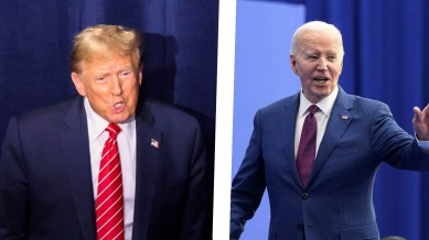 This combination picture shows Republican and Democrat nominees for 2024 US presidential elections, Donald Trump and Joe Biden. (Agencies)
