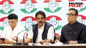 Congress leaders K C Venugopal, Ajay Maken, and Pawan Khera address a press conference at AICC Headquarters, announcing the first list of 39 candidates from the party for the upcoming Lok Sabha elections