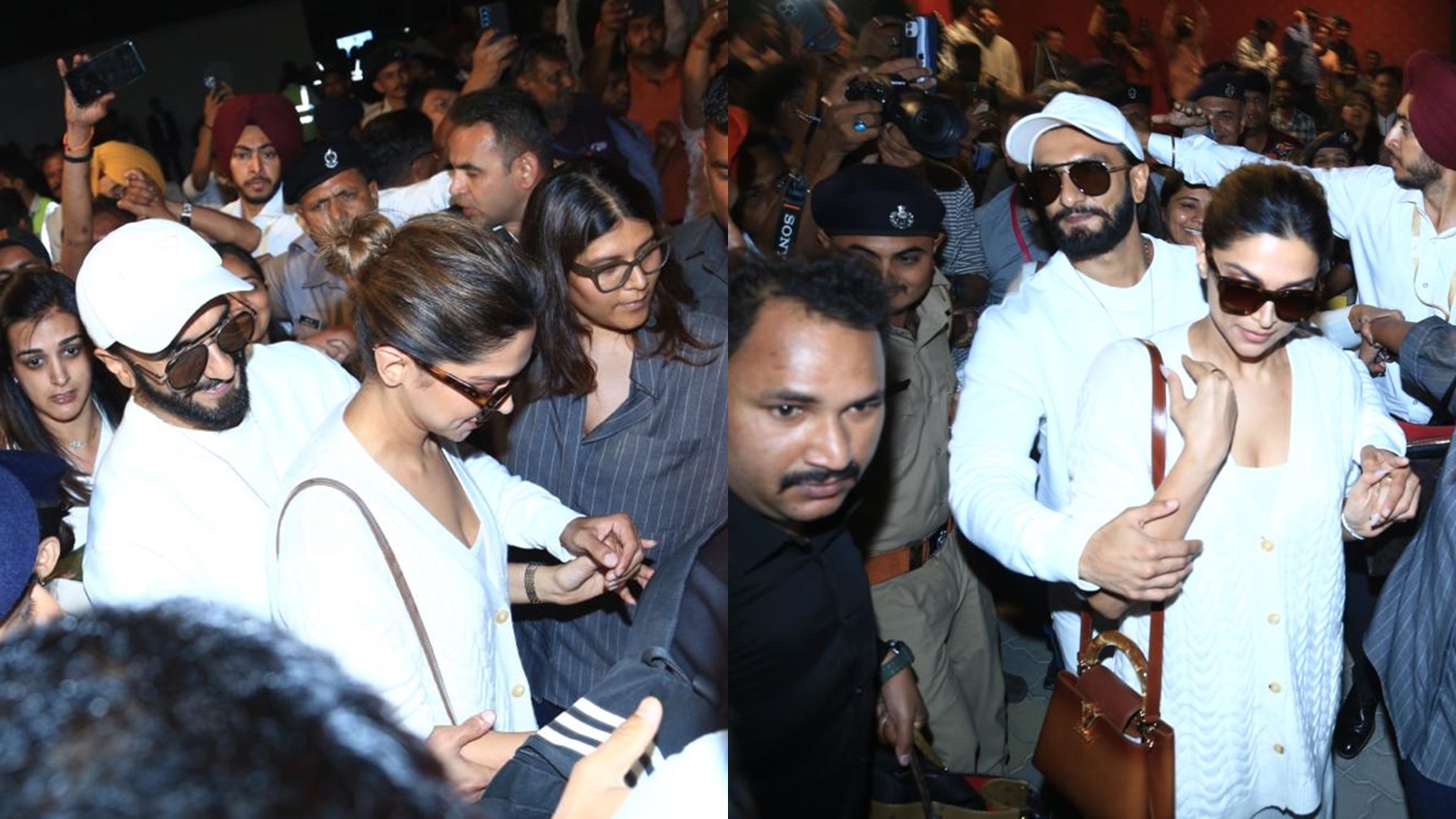 Ranveer Singh Shields Deepika Padukone As The Couple Is Mobbed In Jamnagar After Announcing
