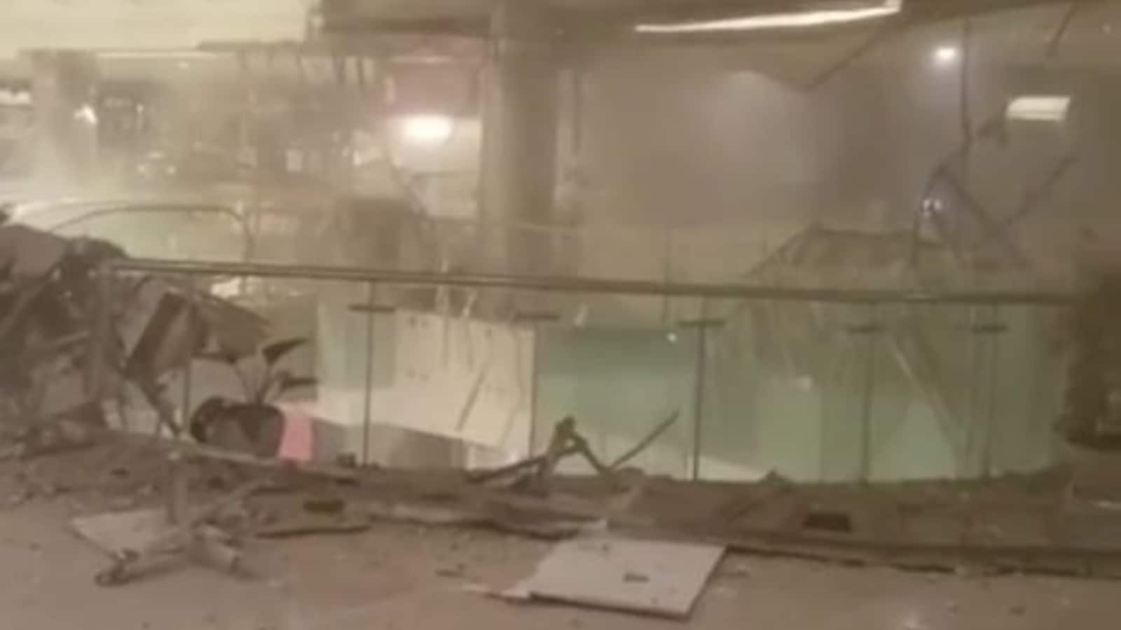 Video shows damaged roof at Delhi’s Ambience mall; part of renovation work, say staff | Delhi News