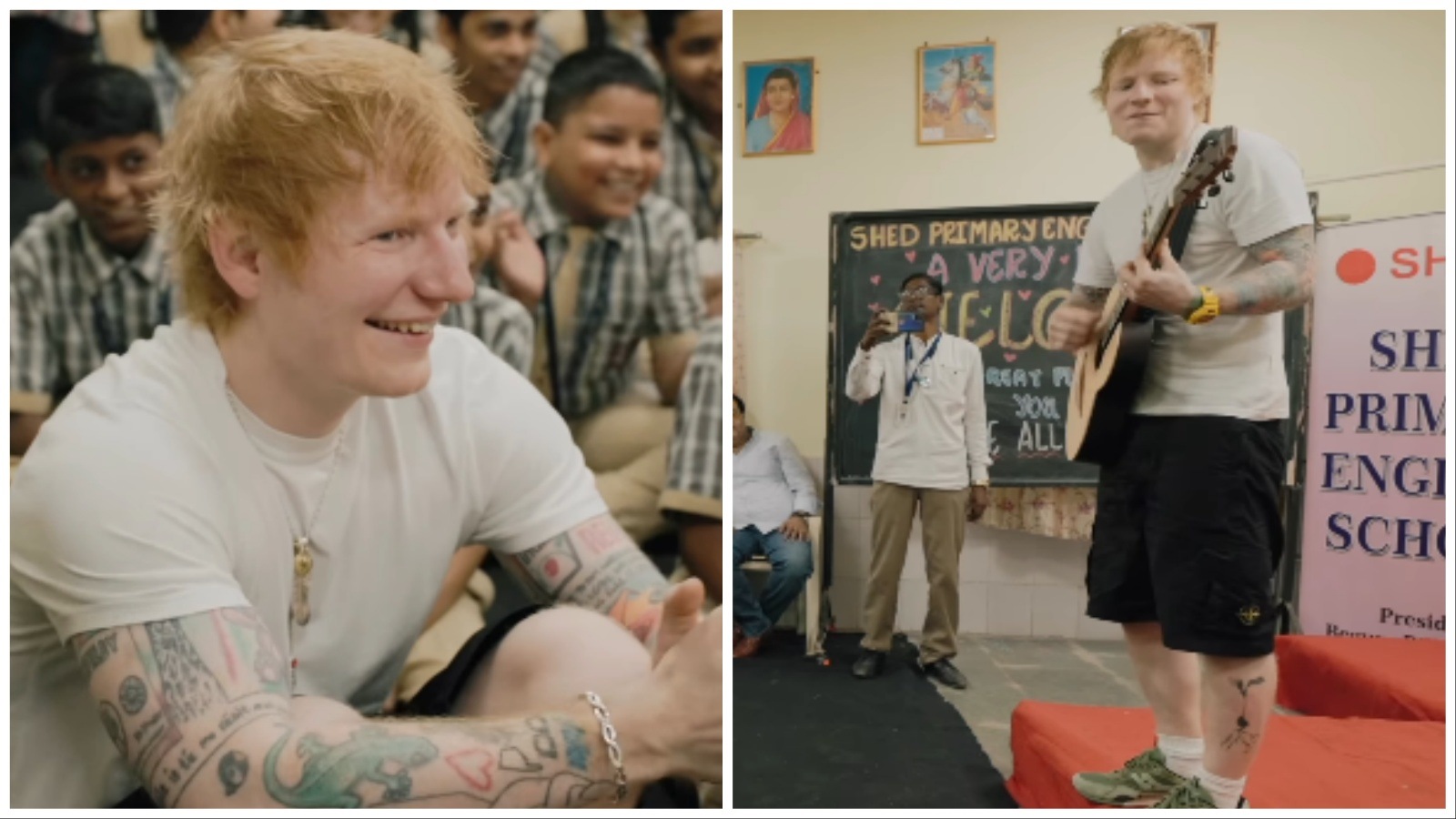 Ed Sheeran ‘swaps performances with kids’ on his second visit to India ...