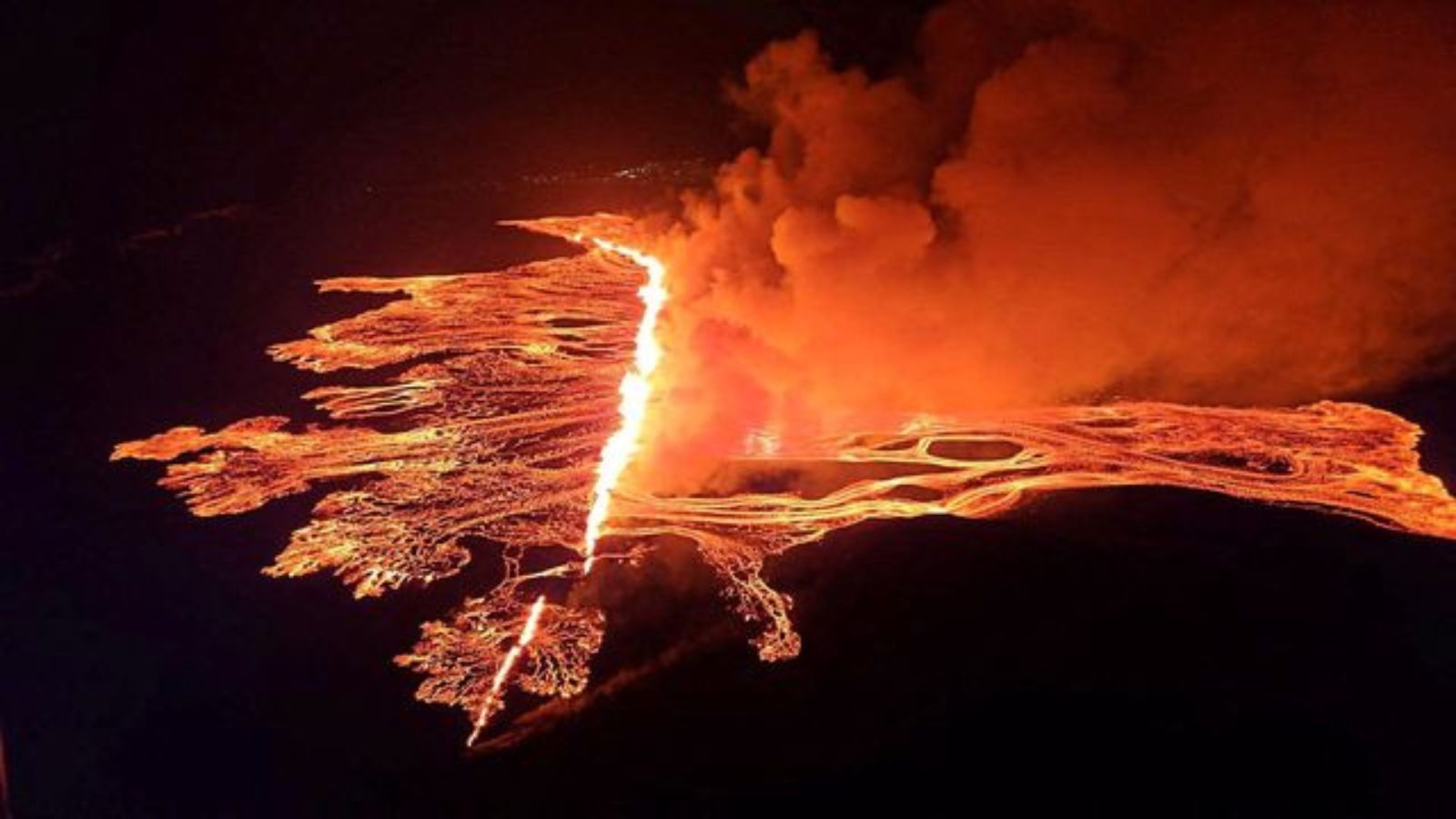 A volcano in Iceland is erupting for the fourth time in 3 months