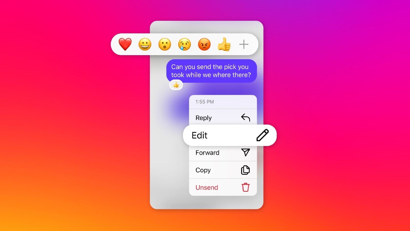 Instagram edit messages