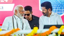 Prime Minister Narendra Modi with Telangana Chief Minister A Revanth Reddy