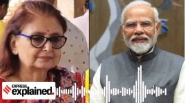 Screengrab from a video of the call between Amrita Roy, BJP's Krishnanagar candidate for Lok Sabha elections, and PM Modi, on ED.