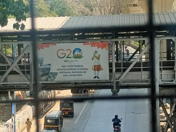 Pune station Modi posters 