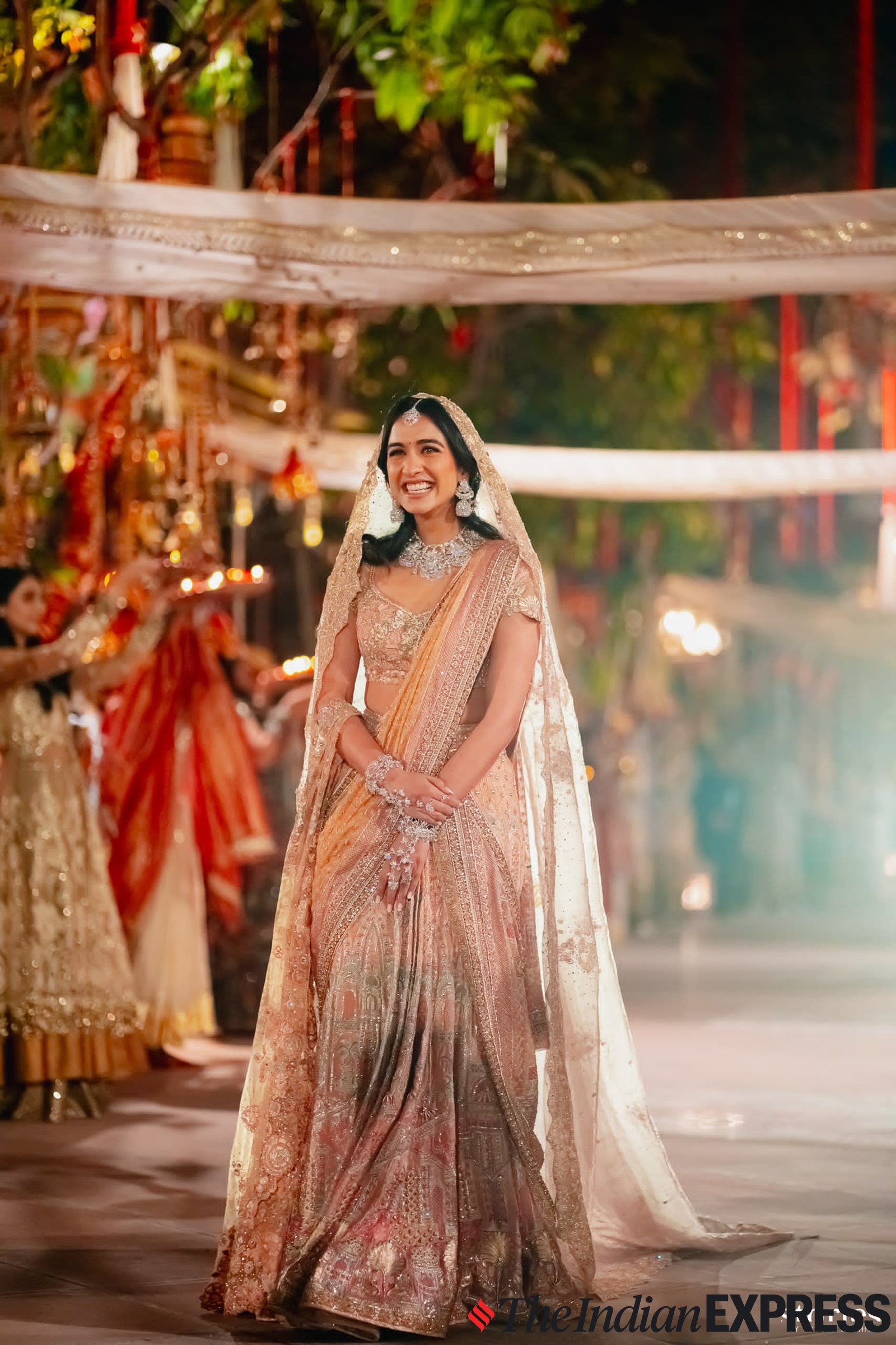 Isha Ambani Designer Bridal Lehenga By Valentino For Reception | VOGUE India