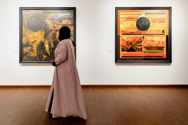 Raza: The Other Modern exhibition Dubai, S.H. Raza retrospective Dubai, Art exhibition Dubai March 2024, Progressive Art Gallery Dubai, Raza Bindu series exhibition, Raza art exhibition Dubai dates, Where to see Raza paintings in Dubai