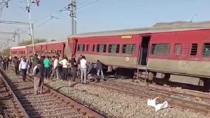 Sabarmati-Agra superfast train derails near Ajmer, none hurt | India News - The Indian Express