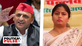 This combination photo shows Samajwadi Party president Akhilesh Yadav and Apna Dal (K) leader and SP MLA Pallavi Patel. (PTI, Patel's Facebook page)